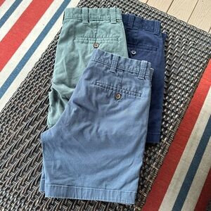 J CREW ⚓️ Men’s Group of 3 (Navy, Gray & Olive) 7” Cotton Flat Front Shorts - 28